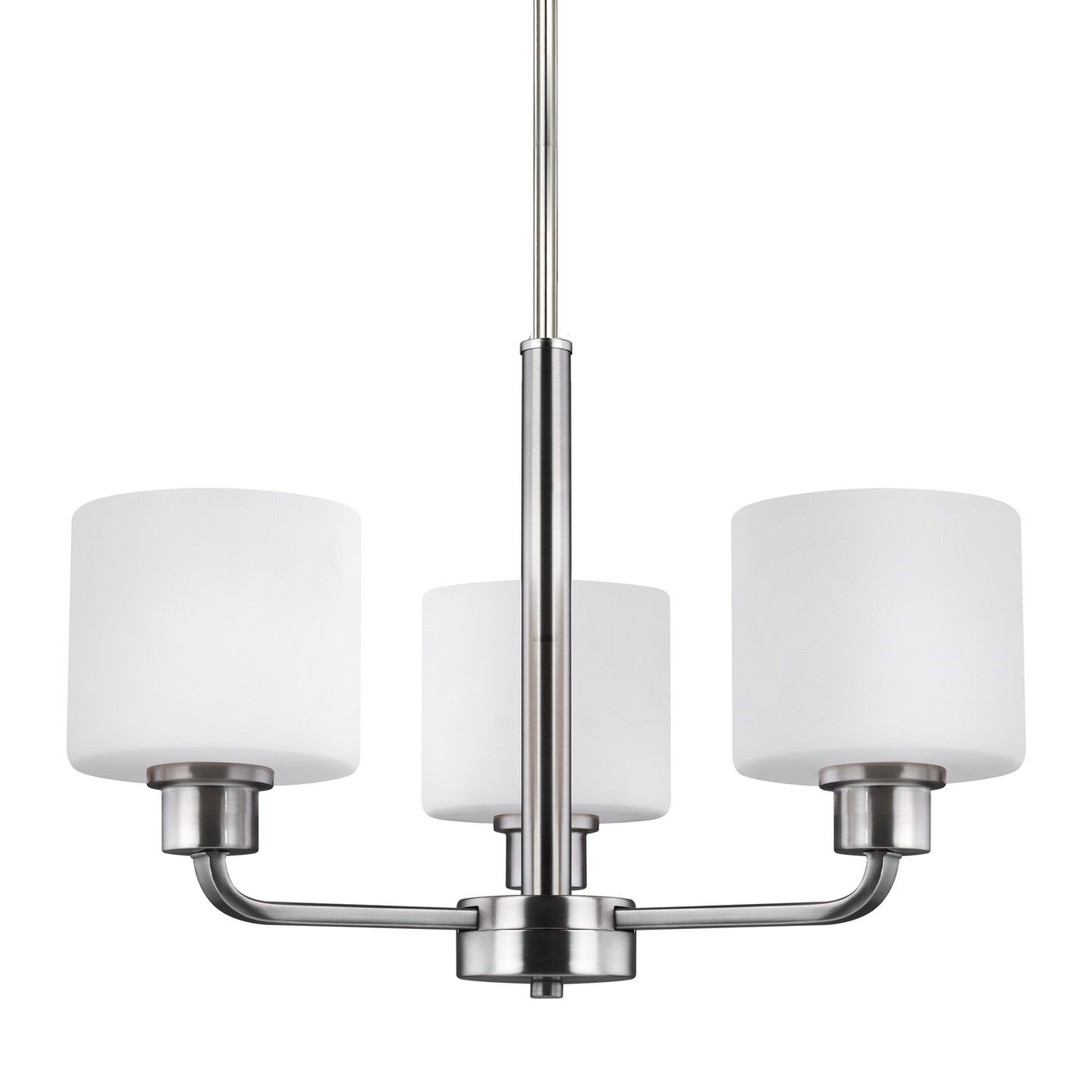 Generation Lighting - 3128803-962 - Three Light Chandelier - Canfield - Brushed Nickel