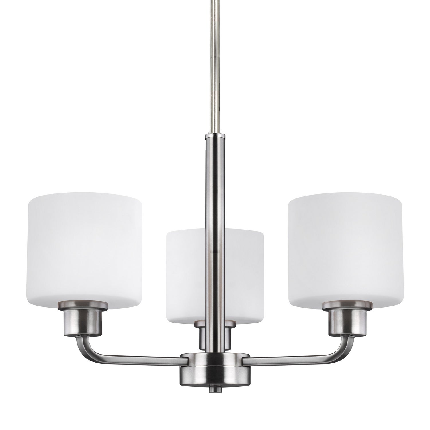 Generation Lighting. - 3128803-962 - Three Light Chandelier - Canfield - Brushed Nickel