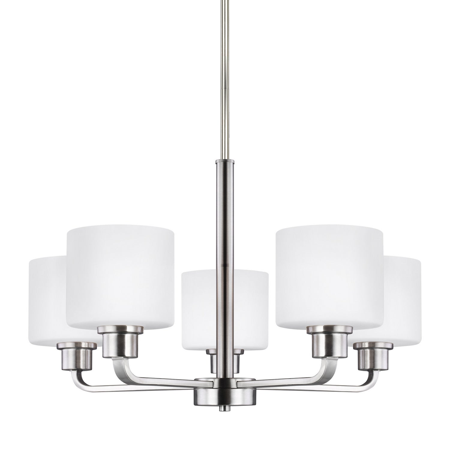 Generation Lighting. - 3128805-962 - Five Light Chandelier - Canfield - Brushed Nickel