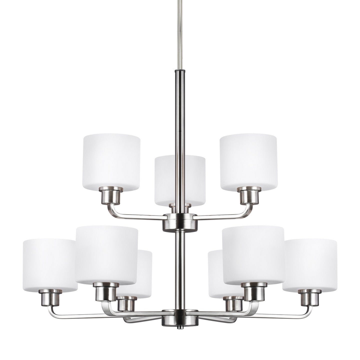 Generation Lighting - 3128809EN3-962 - Nine Light Chandelier - Canfield - Brushed Nickel