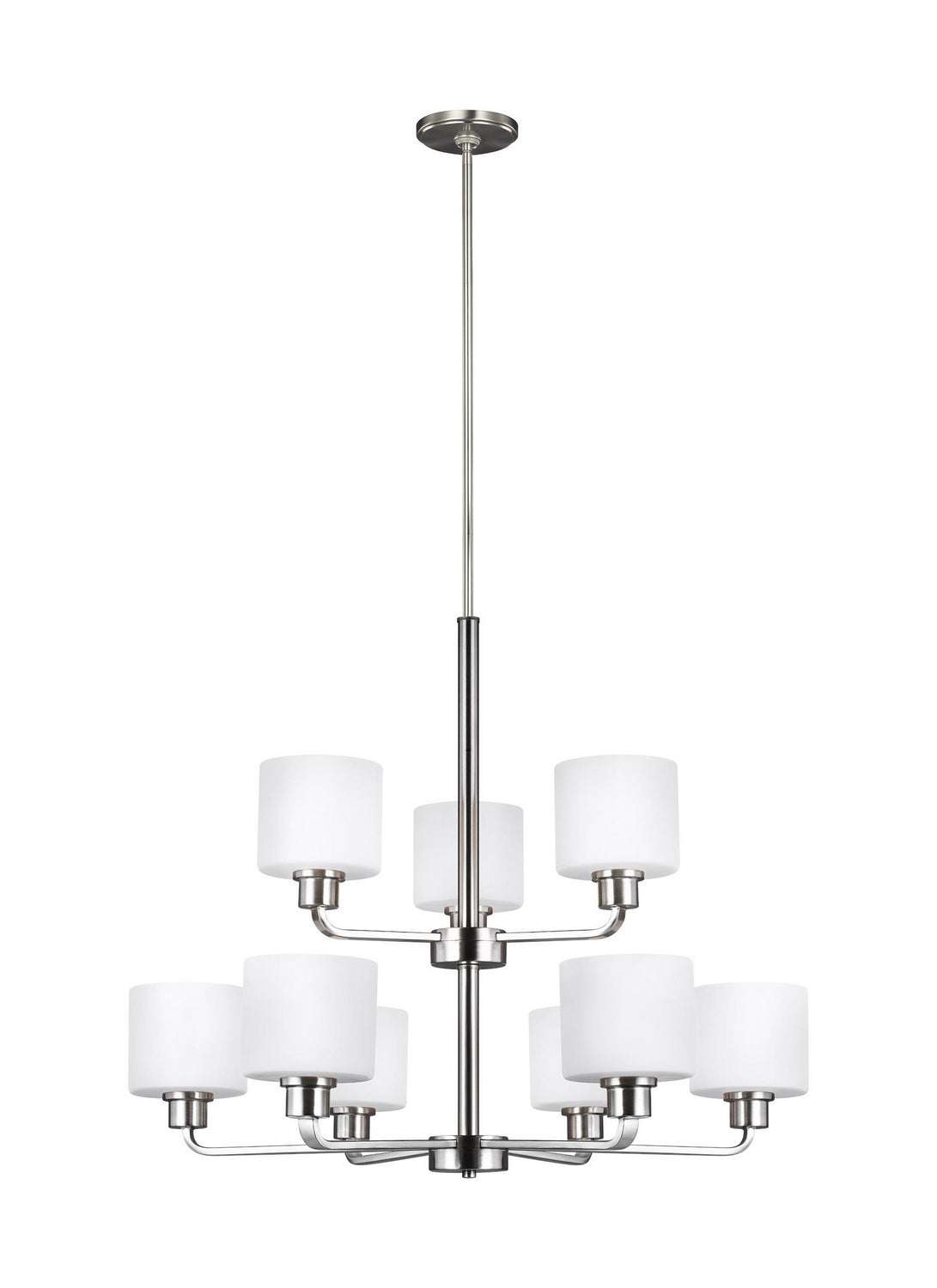 Generation Lighting. - 3128809EN3-962 - Nine Light Chandelier - Canfield - Brushed Nickel