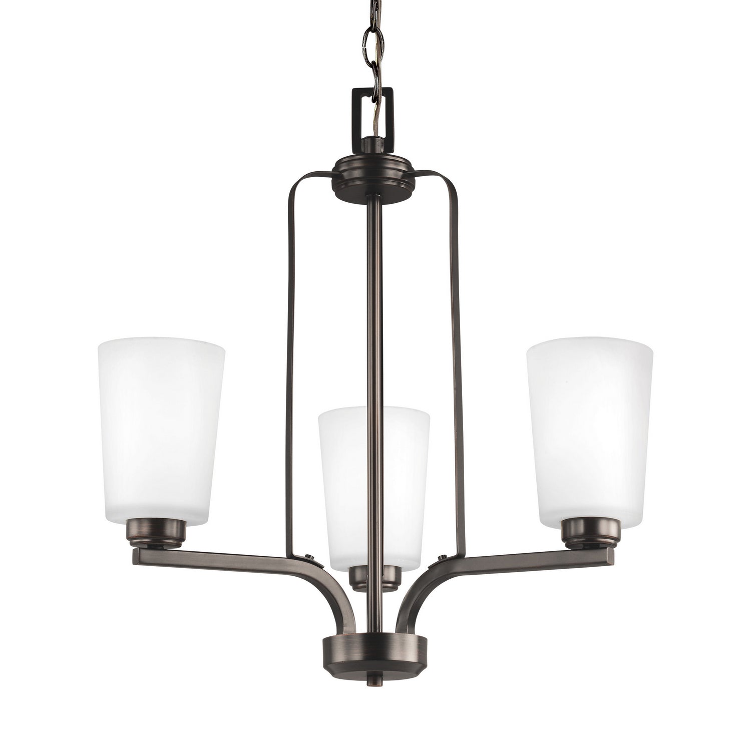 Generation Lighting. - 3128903-710 - Three Light Chandelier - Franport - Bronze