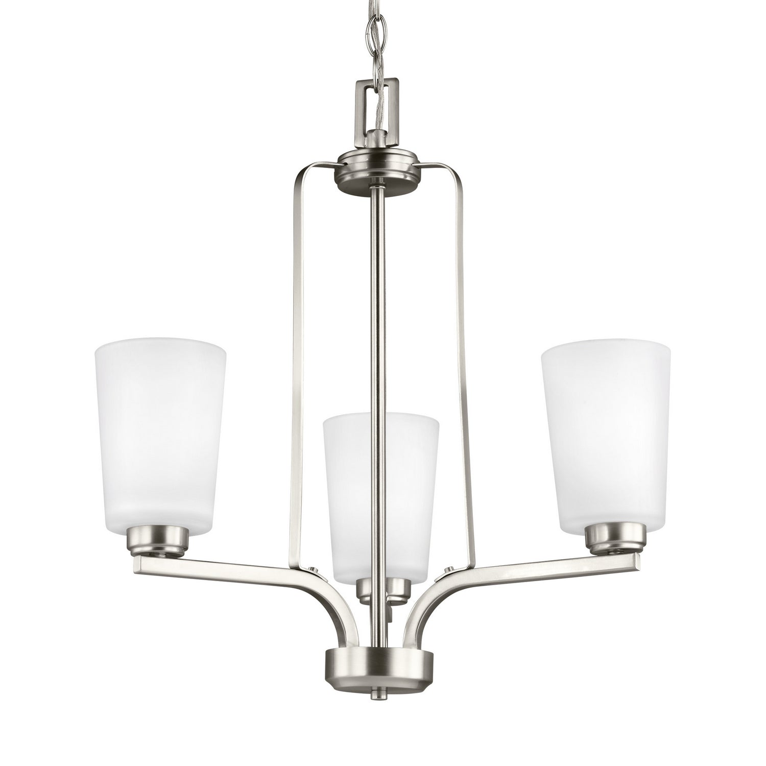 Generation Lighting. - 3128903-962 - Three Light Chandelier - Franport - Brushed Nickel