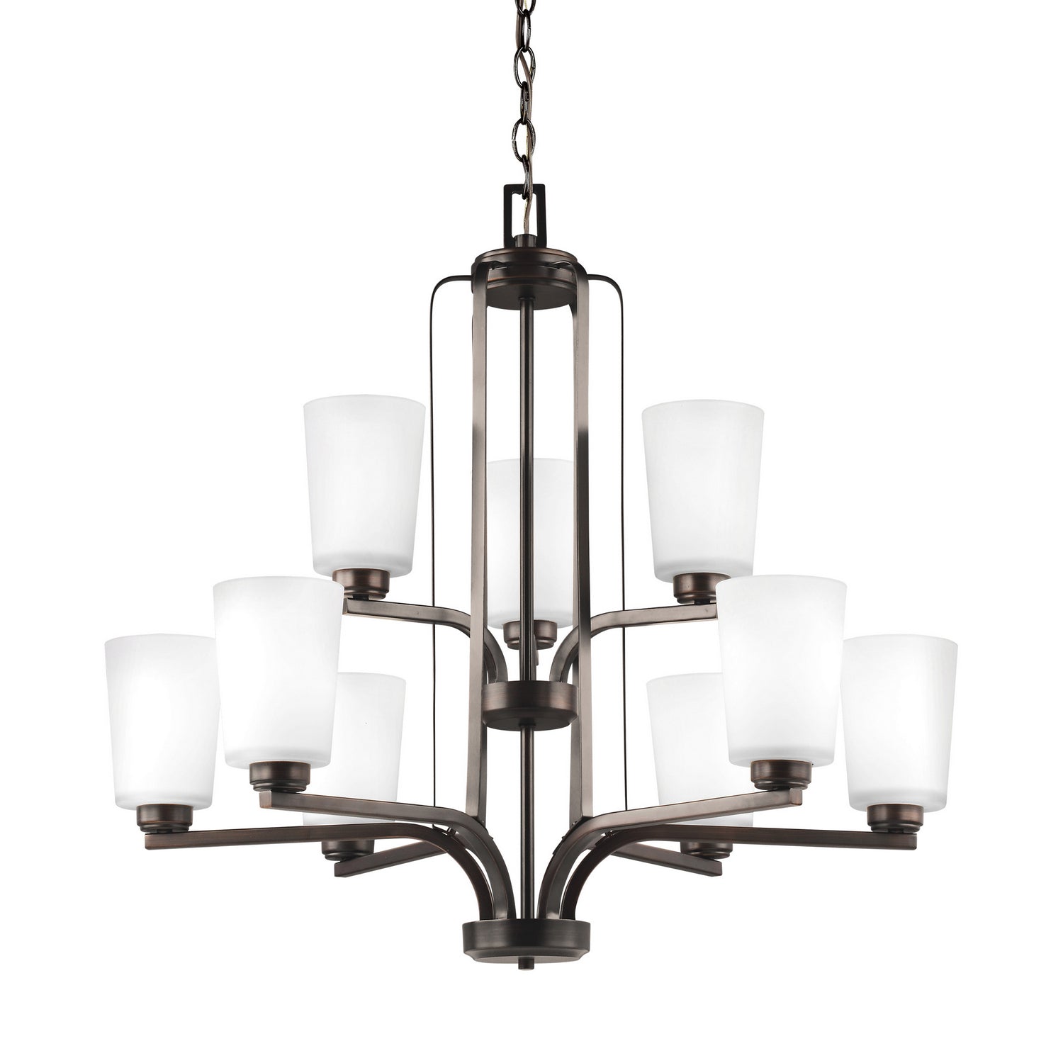 Generation Lighting. - 3128909-710 - Nine Light Chandelier - Franport - Bronze