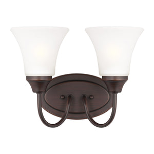 Generation Lighting. - 44806-710 - Two Light Wall / Bath - Holman - Bronze