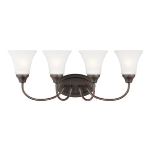 Generation Lighting. - 44808-710 - Four Light Wall / Bath - Holman - Bronze