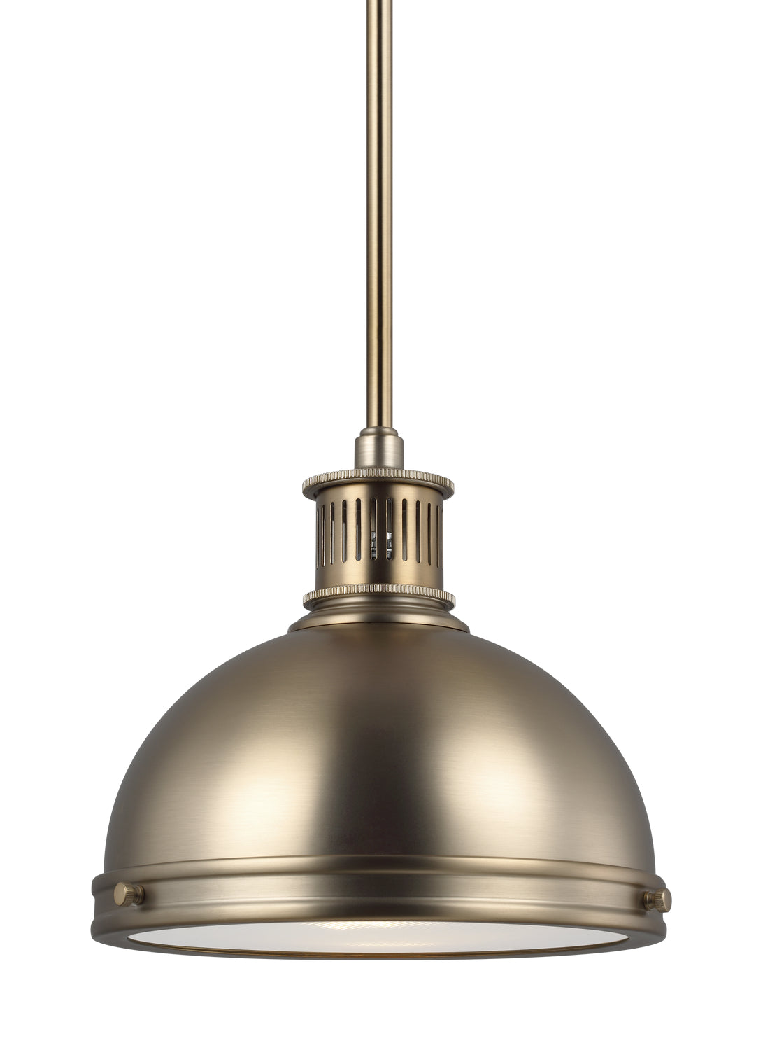 Generation Lighting. - 65085-848 - One Light Pendant - Pratt Street Metal - Satin Brass