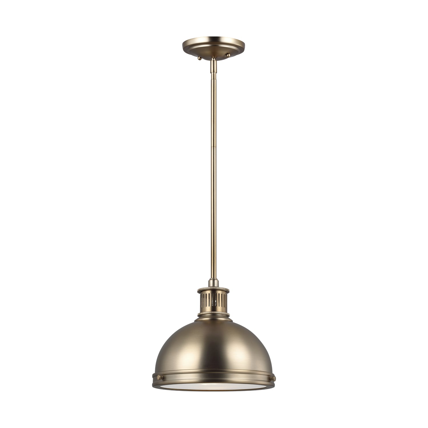 Generation Lighting. - 65085-848 - One Light Pendant - Pratt Street Metal - Satin Brass