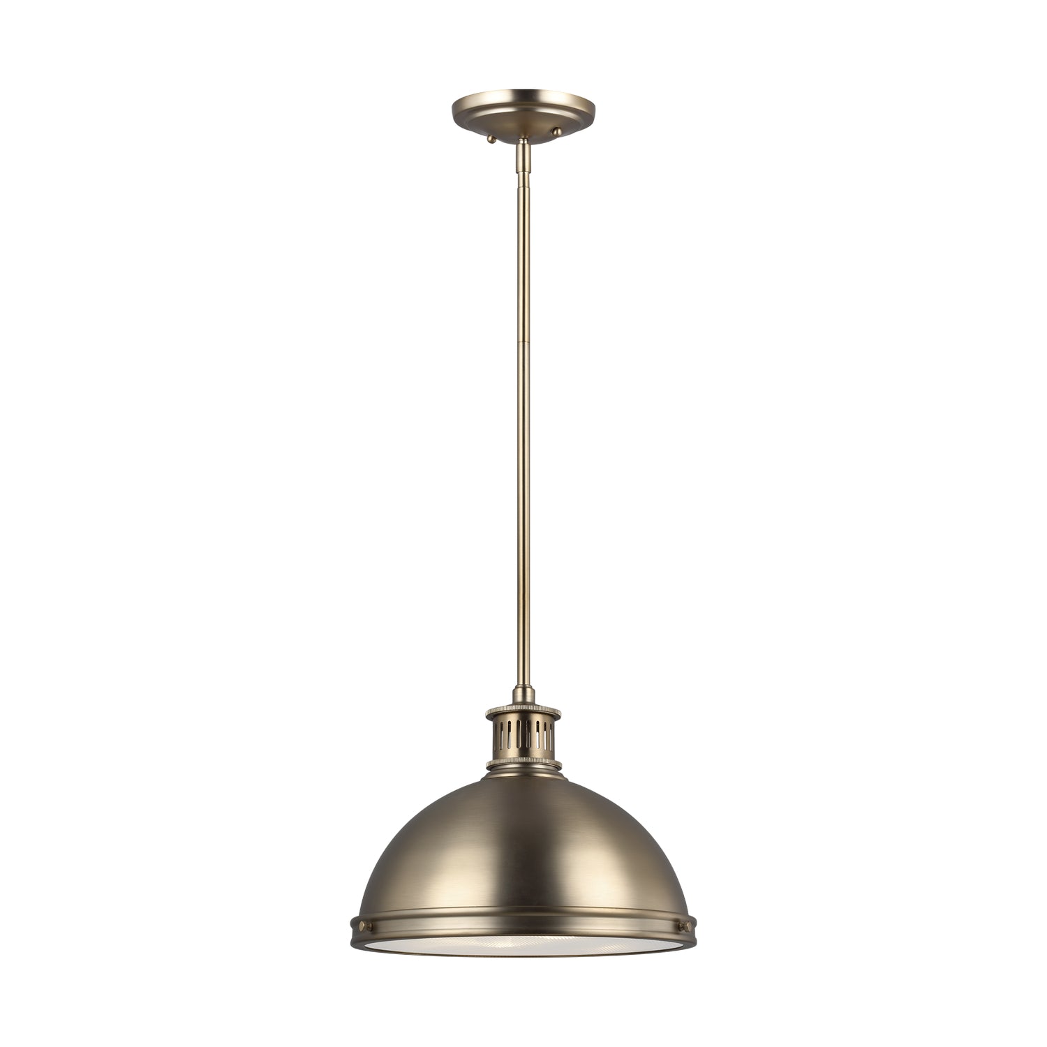 Generation Lighting. - 65086-848 - Two Light Pendant - Pratt Street Metal - Satin Brass