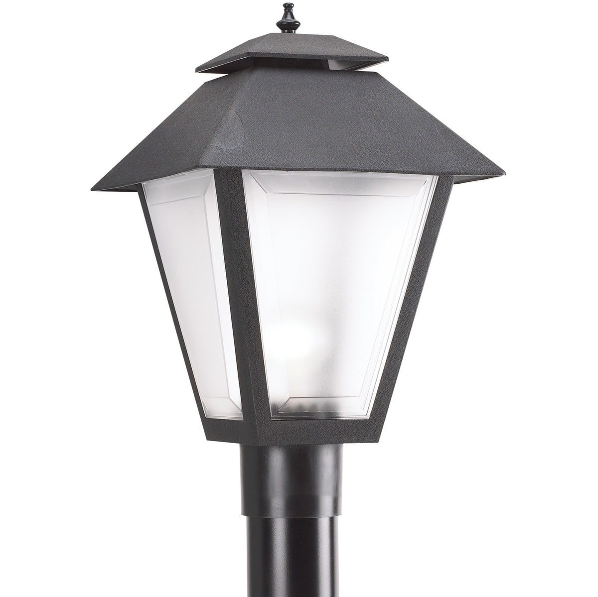 Generation Lighting - 82065EN3-12 - One Light Outdoor Post Lantern - Polycarbonate Outdoor - Black