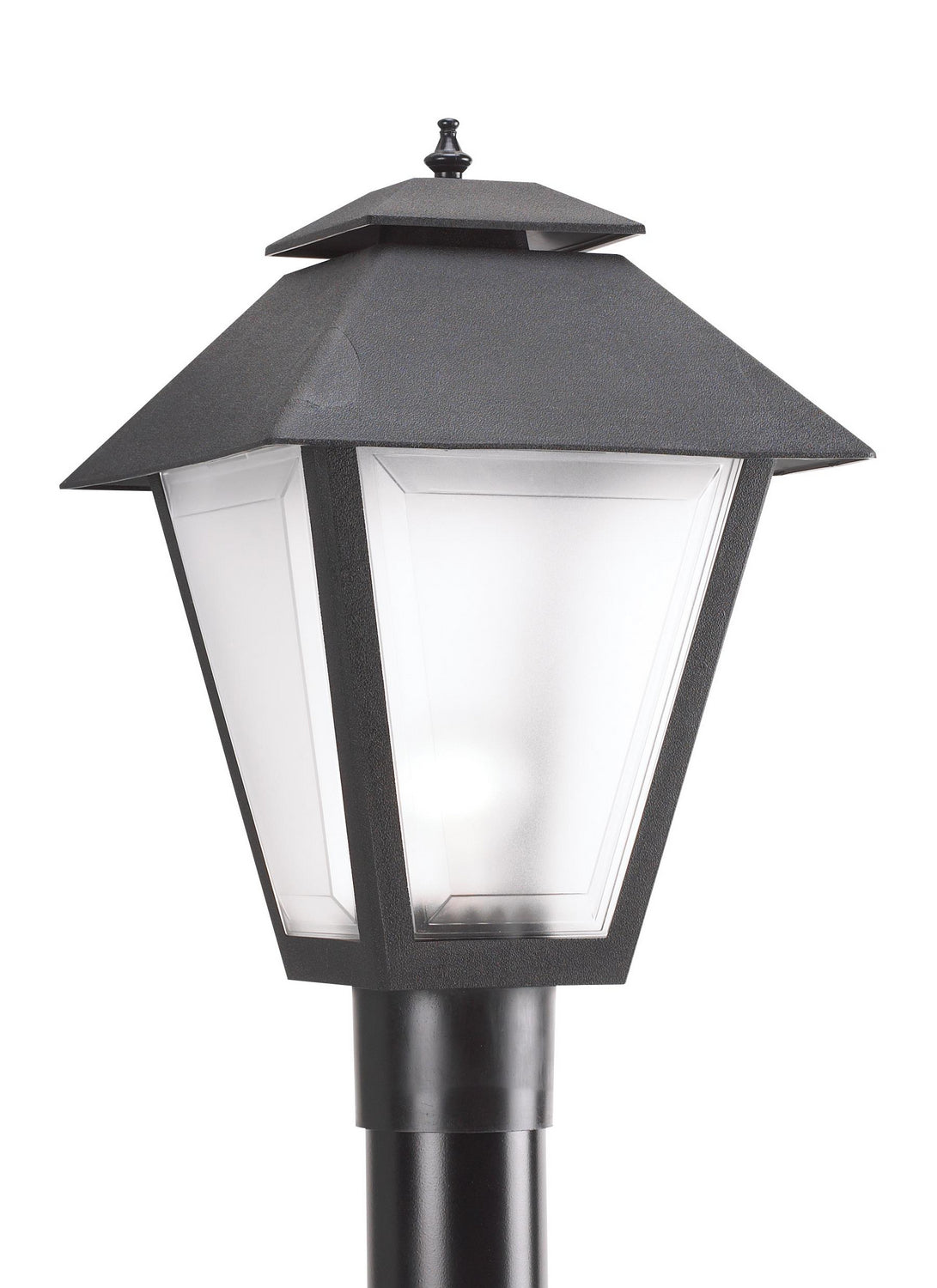 Generation Lighting. - 82065EN3-12 - One Light Outdoor Post Lantern - Polycarbonate Outdoor - Black