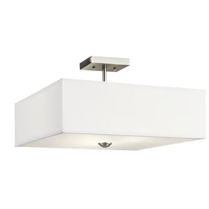 Kichler - 43693NI - Three Light Semi Flush Mount - Shailene - Brushed Nickel