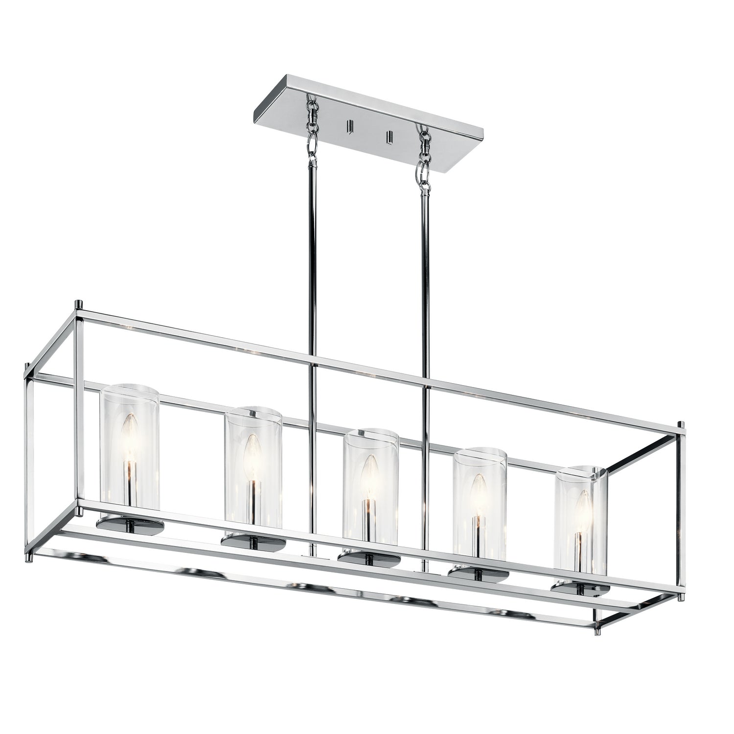 Kichler - 43995CH - Five Light Linear Chandelier - Crosby - Chrome