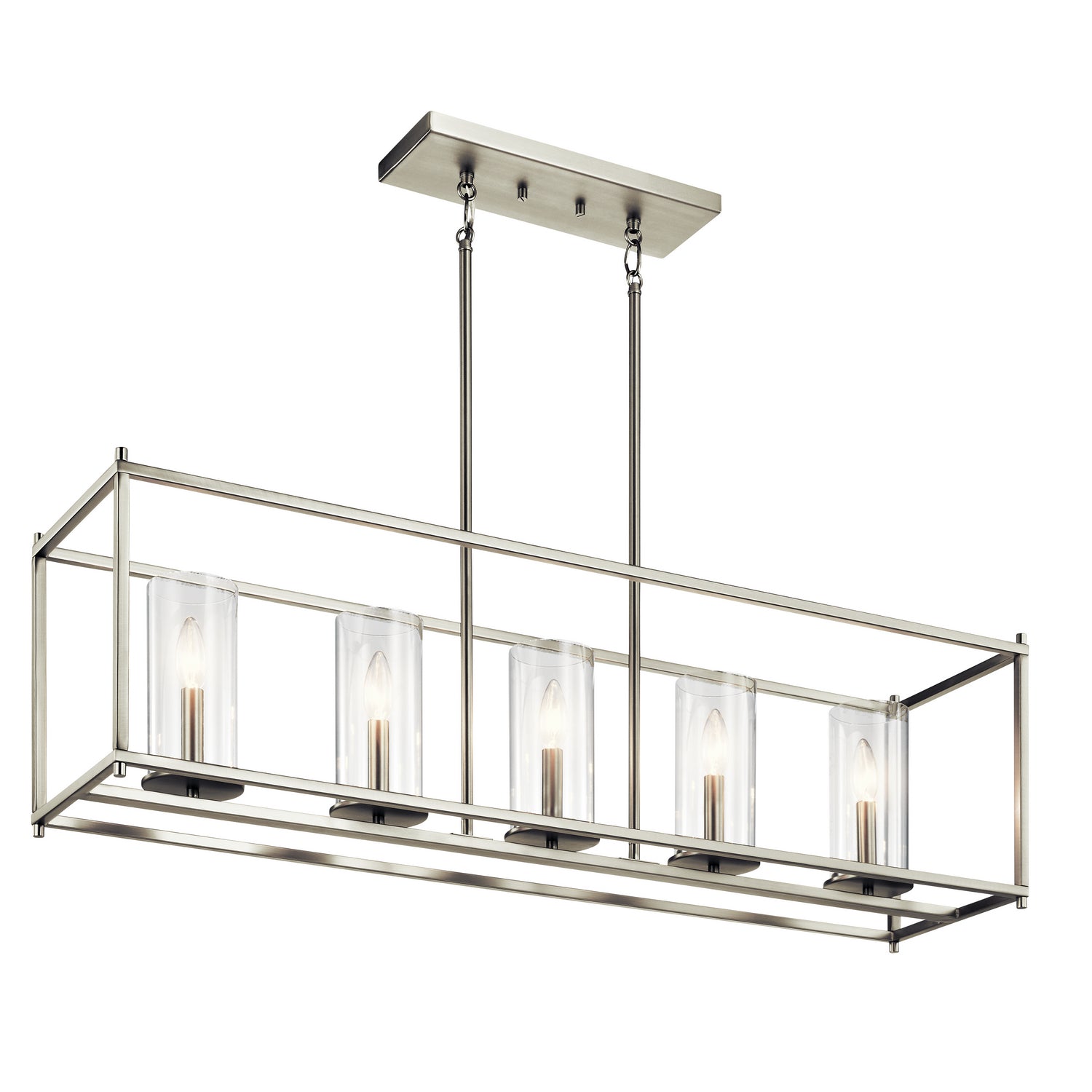 Kichler - 43995NI - Five Light Linear Chandelier - Crosby - Brushed Nickel