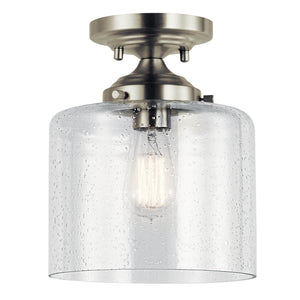 Kichler - 44033NI - One Light Semi Flush Mount - Winslow - Brushed Nickel