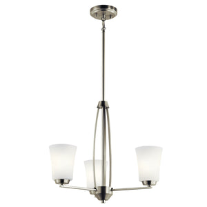 Kichler - 44050NI - Three Light Chandelier - Tao - Brushed Nickel