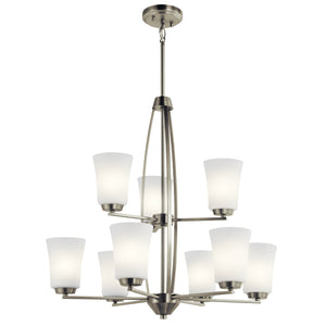 Kichler - 44052NI - Nine Light Chandelier - Tao - Brushed Nickel