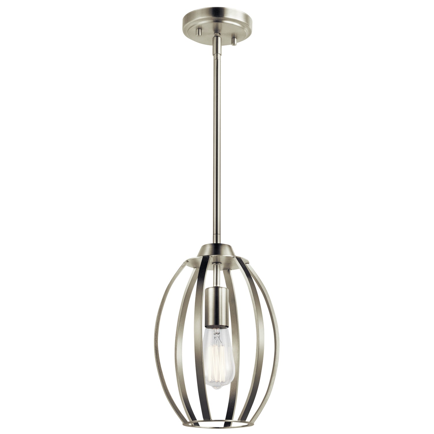 Kichler - 44054NI - One Light Pendant - Tao - Brushed Nickel