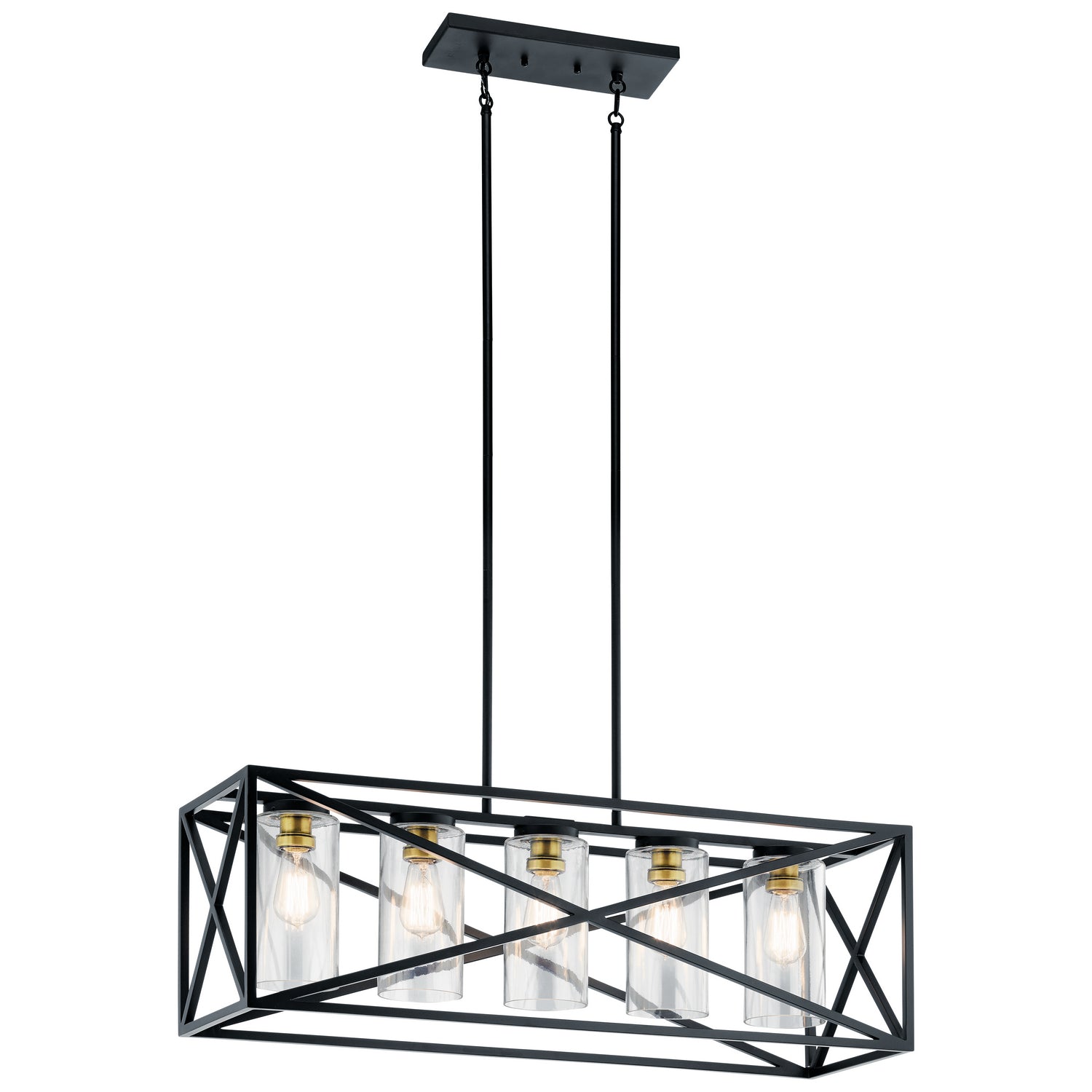 Kichler - 44081BK - Five Light Linear Chandelier - Moorgate - Black