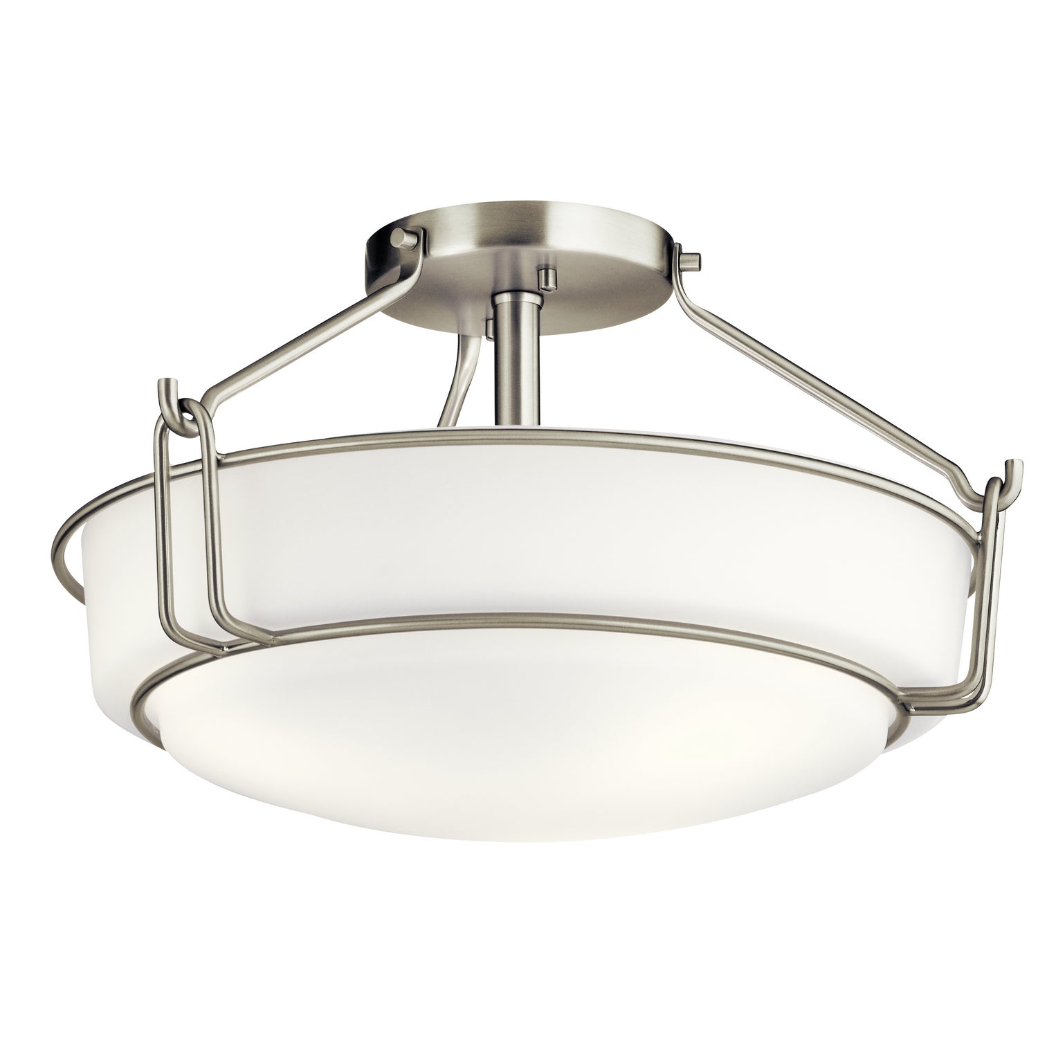 Kichler - 44085NI - Three Light Semi Flush Mount - Alkire - Brushed Nickel