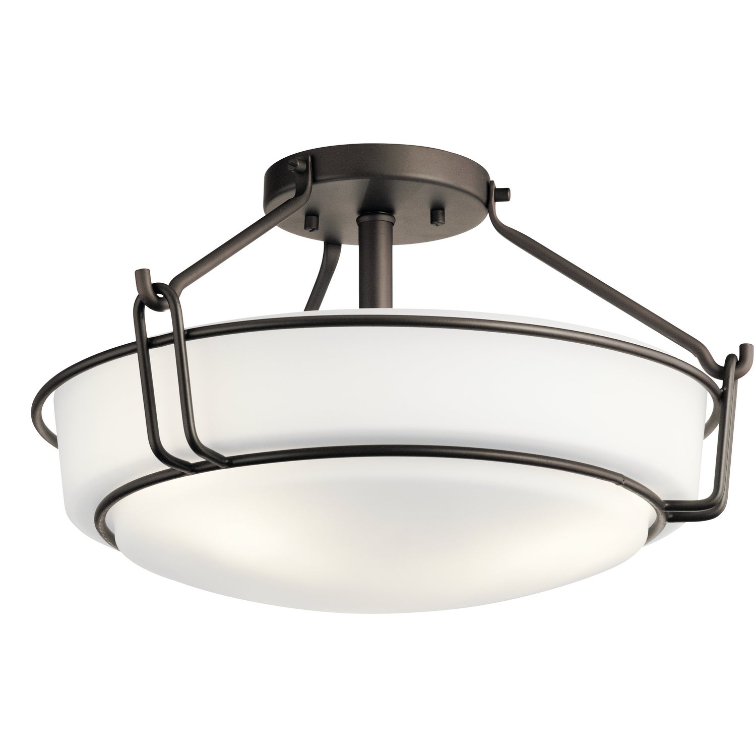 Kichler - 44085OZ - Three Light Semi Flush Mount - Alkire - Olde Bronze