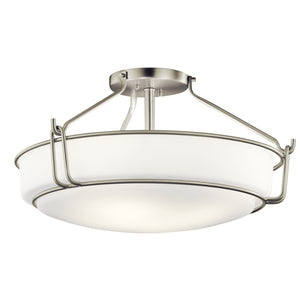 Kichler - 44086NI - Four Light Semi Flush Mount - Alkire - Brushed Nickel