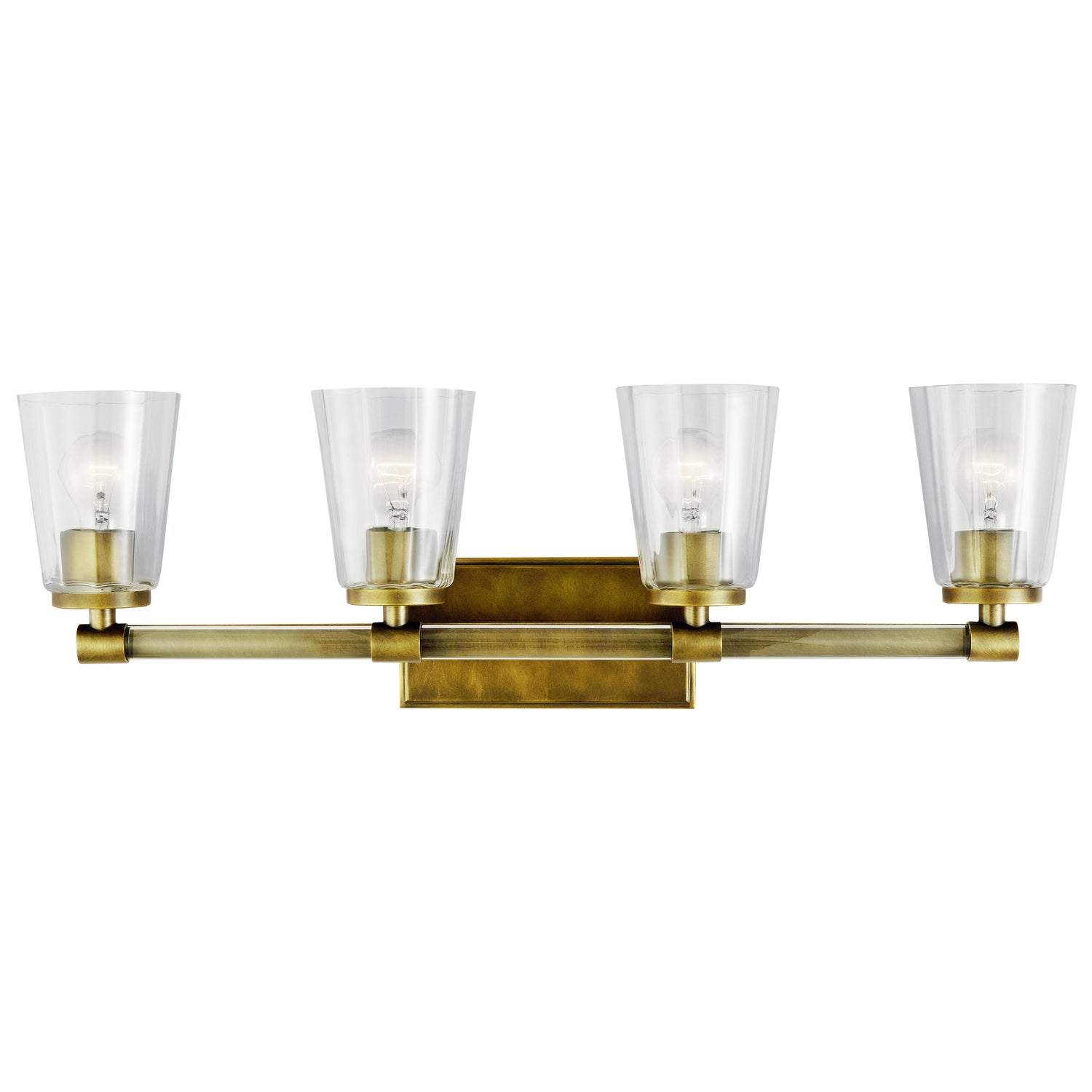 Kichler - 45869NBR - Four Light Bath - Audrea - Natural Brass