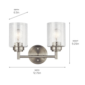 Kichler - 45885NI - Two Light Bath - Winslow - Brushed Nickel