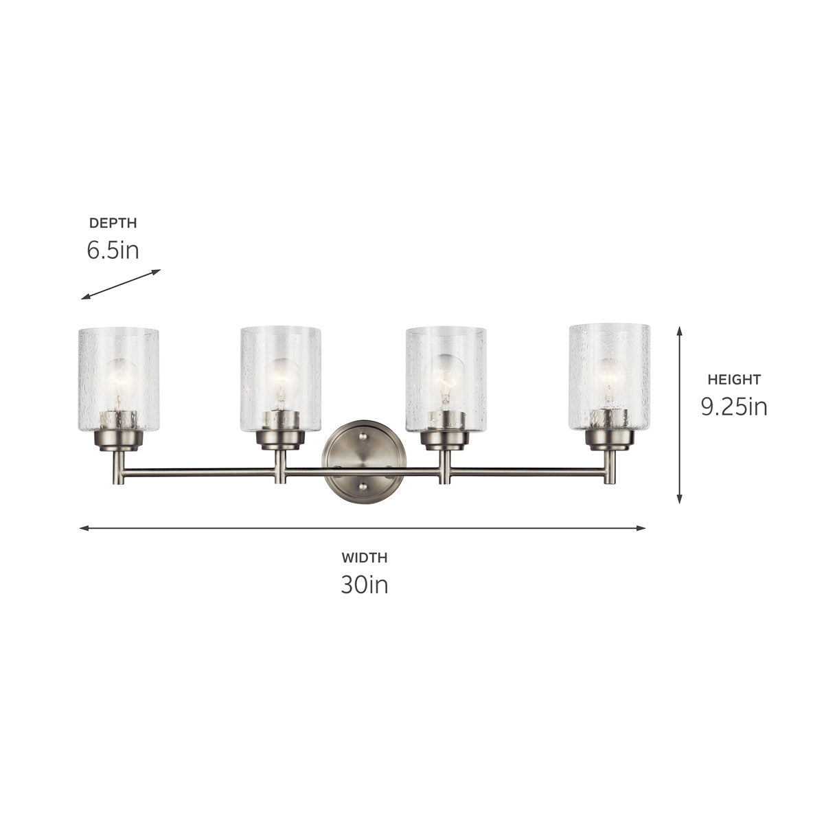 Kichler - 45887NI - Four Light Bath - Winslow - Brushed Nickel