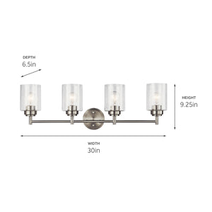 Kichler - 45887NI - Four Light Bath - Winslow - Brushed Nickel