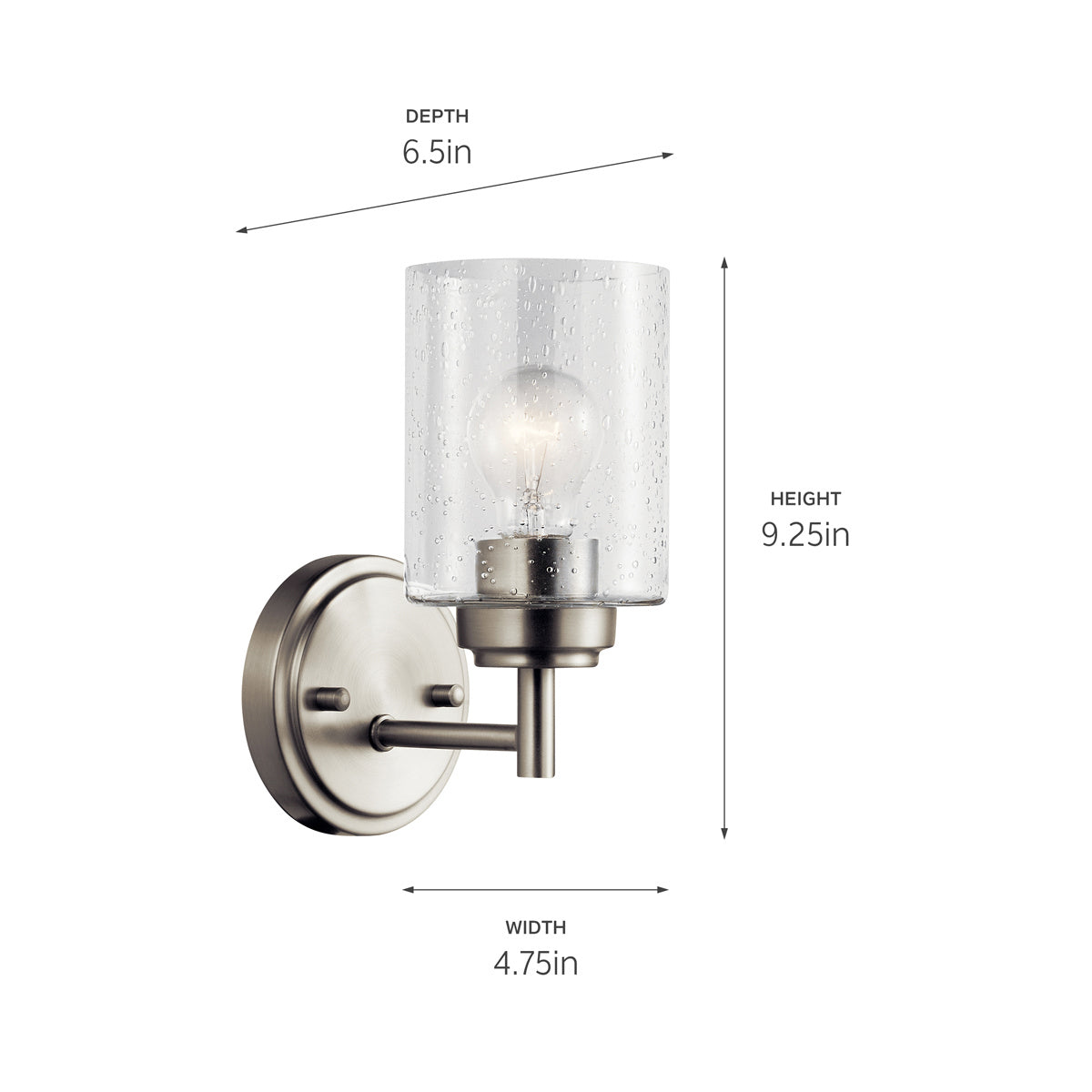 Kichler - 45910NI - One Light Wall Sconce - Winslow - Brushed Nickel