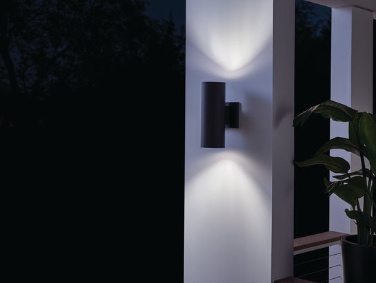 Kichler - 9244BK - Two Light Outdoor Wall Mount - Black