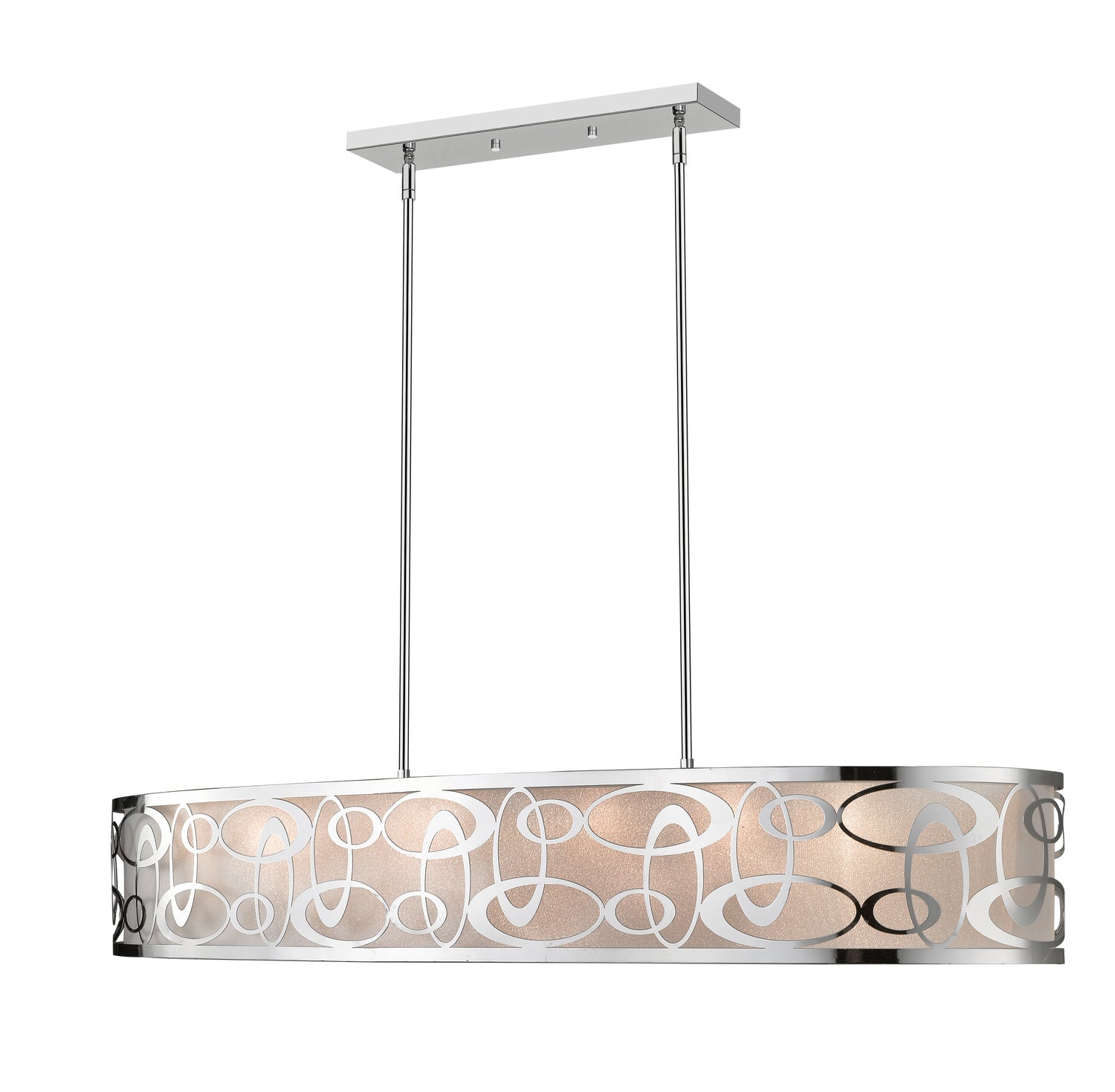 Z-Lite - 195-55CH - Eight Light Linear Chandelier - Opal - Chrome