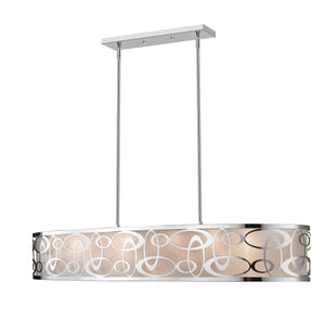 Z-Lite - 195-55CH - Eight Light Linear Chandelier - Opal - Chrome