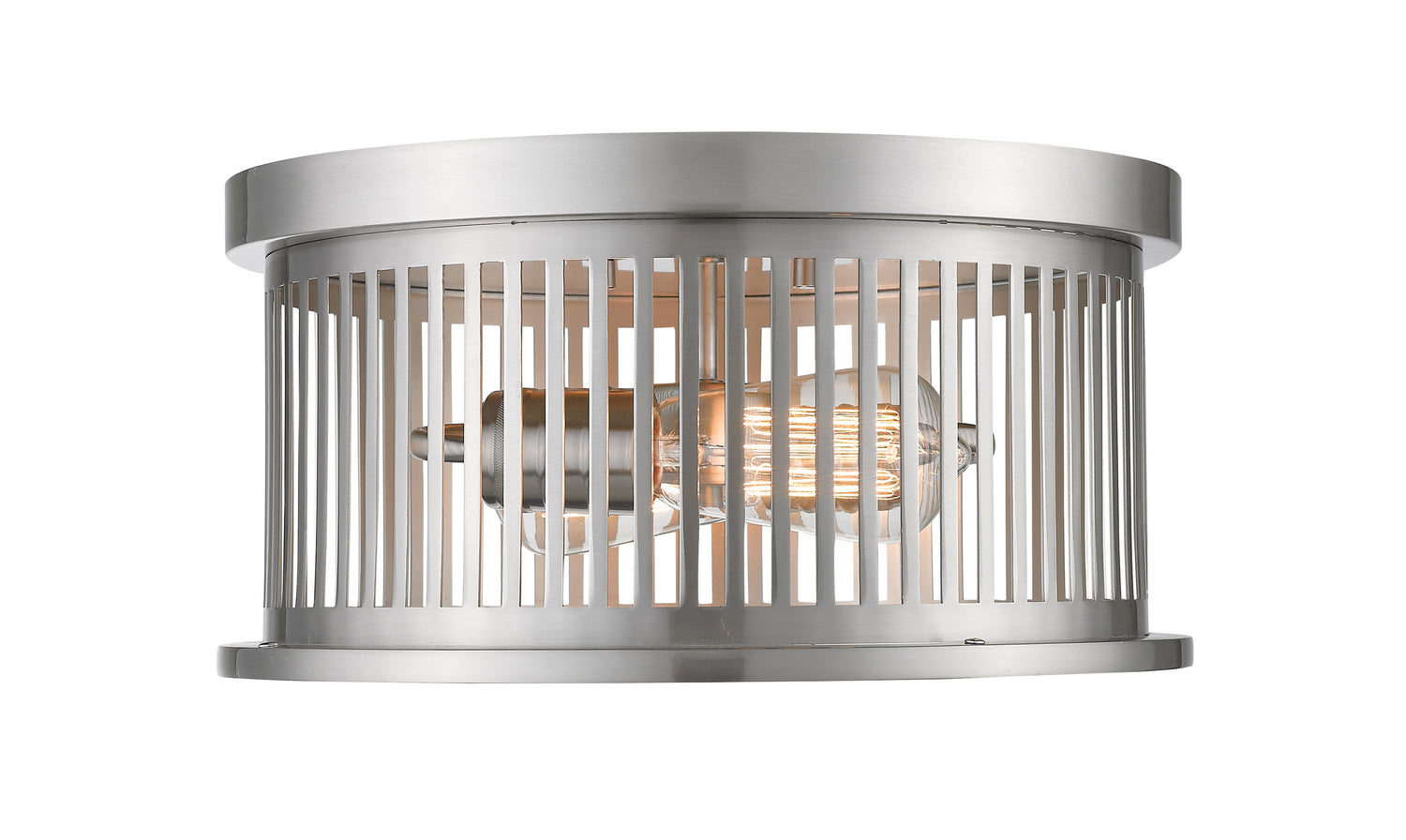 Z-Lite - 334F2BN - Two Light Flush Mount - Camellia - Brushed Nickel