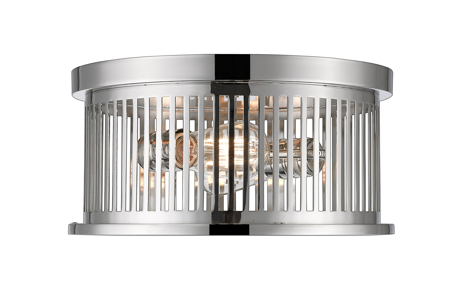 Z-Lite - 334F2PN - Two Light Flush Mount - Camellia - Polished Nickel