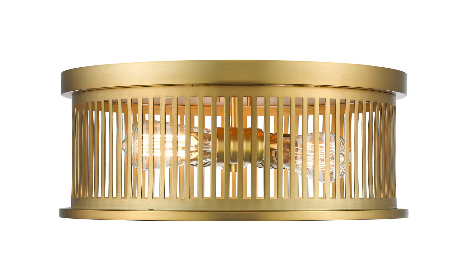 Z-Lite - 334F3BR - Three Light Flush Mount - Camellia - Brass