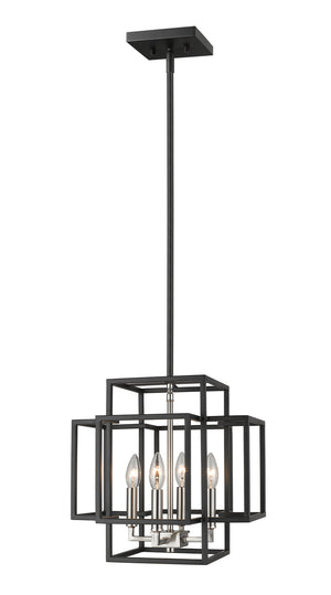 Z-Lite - 454-14BK-BN - Four Light Pendant - Titania - Black + Brushed Nickel