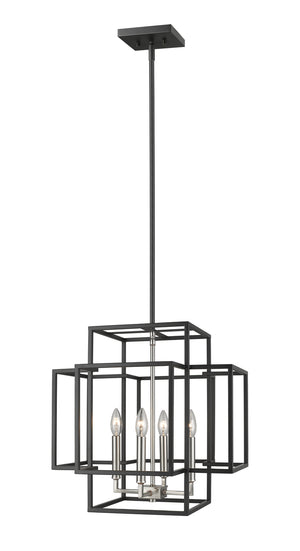 Z-Lite - 454-18BK-BN - Four Light Chandelier - Titania - Black / Brushed Nickel