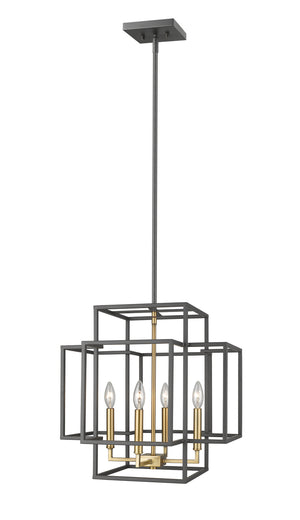 Z-Lite - 454-18BRZ-OBR - Four Light Chandelier - Titania - Bronze / Olde Brass