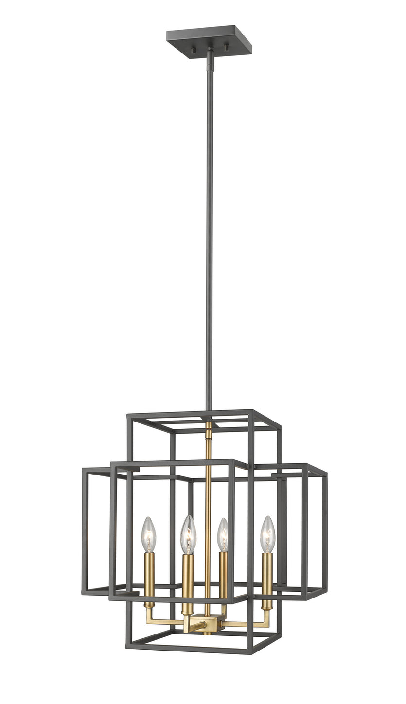 Z-Lite - 454-18BRZ-OBR - Four Light Chandelier - Titania - Bronze + Olde Brass