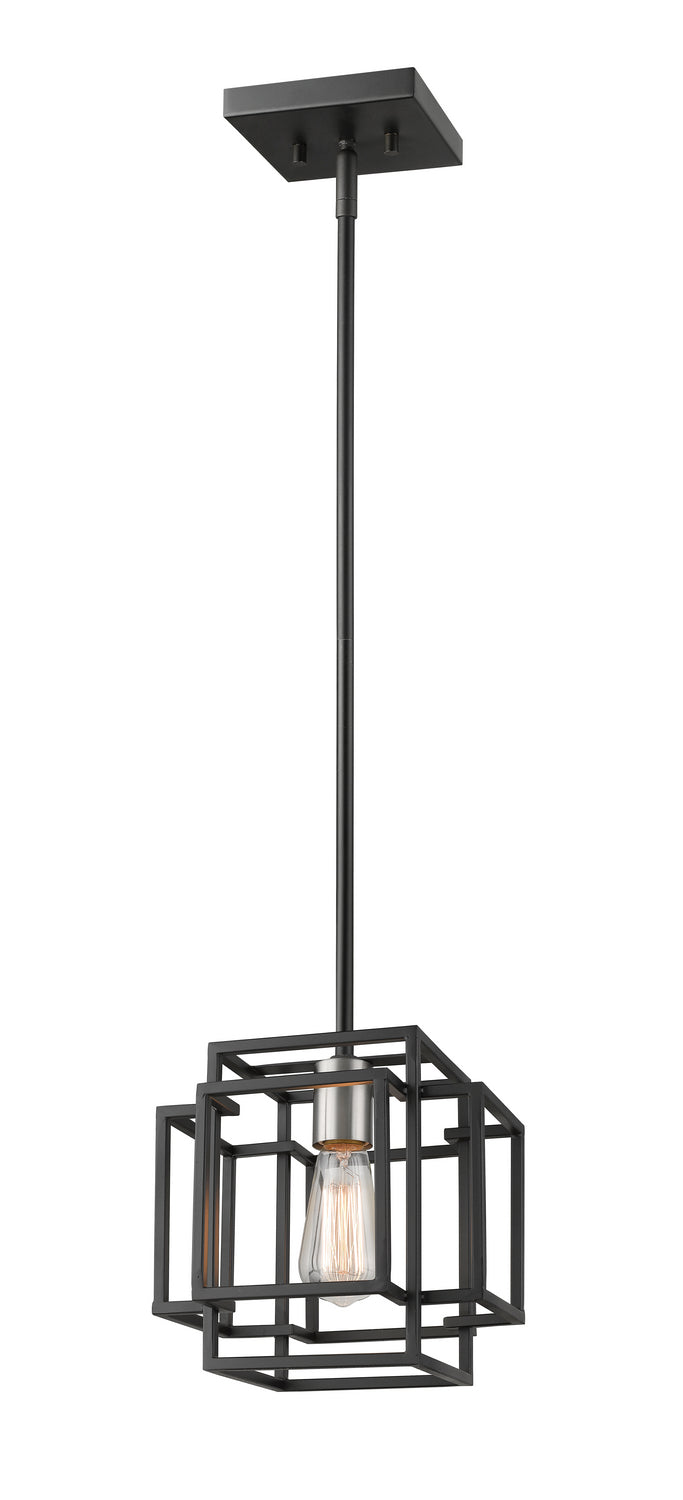 Z-Lite - 454MP-BK-BN - One Light Pendant - Titania - Black + Brushed Nickel