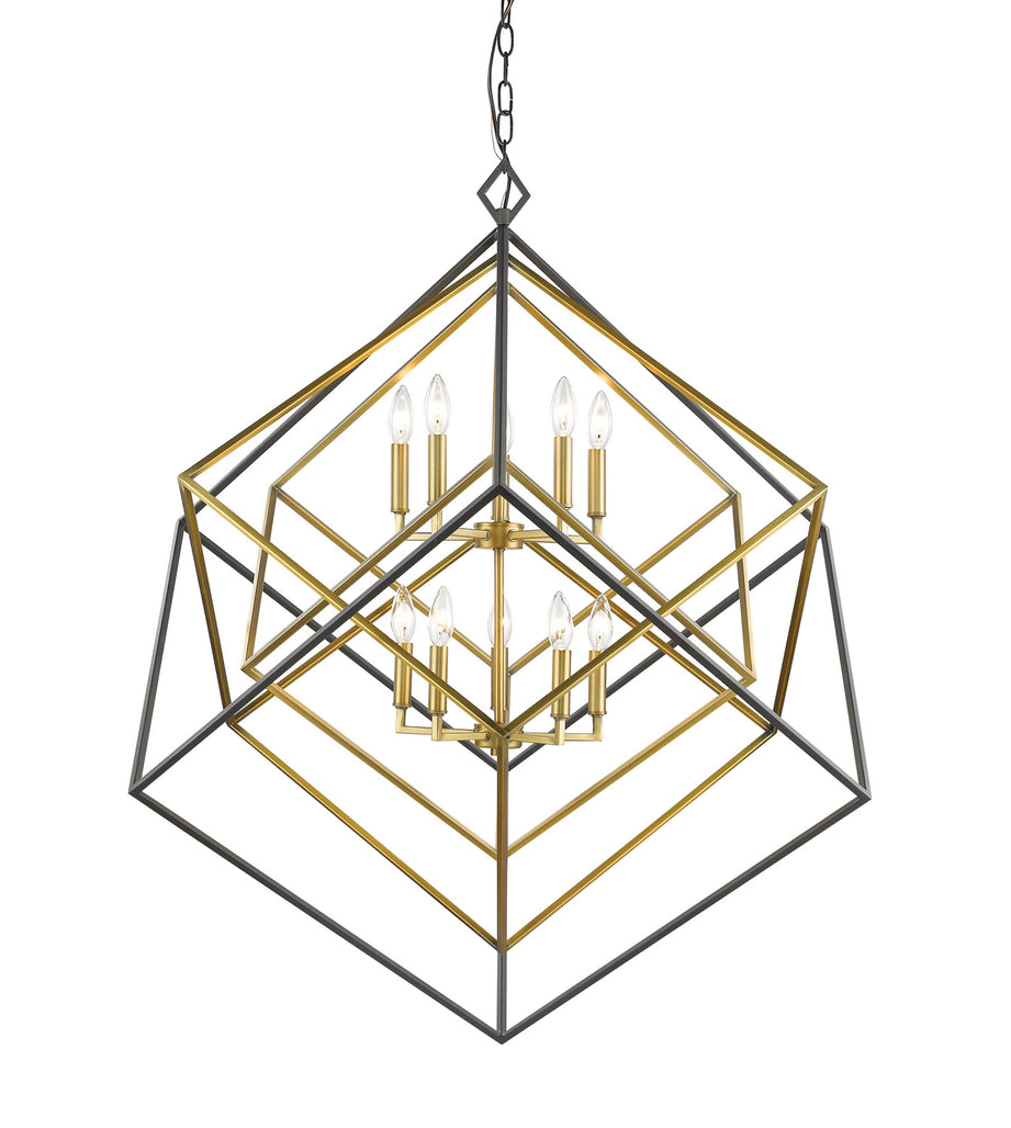 Z-Lite - 457-10OBR-BRZ - Ten Light Chandelier - Euclid - Olde Brass + Bronze