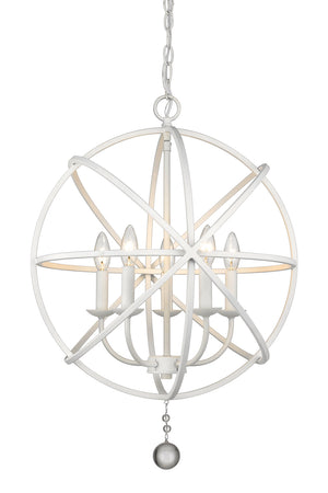 Z-Lite - 458-20MW - Five Light Chandelier - Tull - Matte White