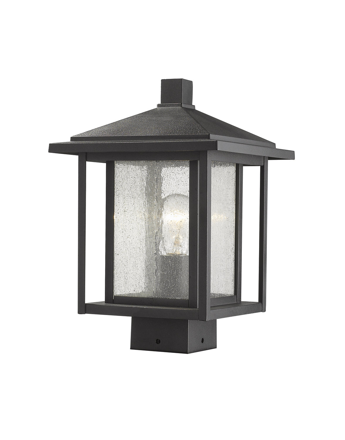 Z-Lite - 554PHMS-BK - One Light Outdoor Post Mount Fixture - Aspen - Black