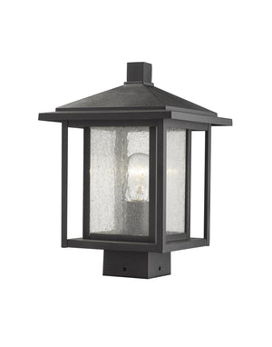Z-Lite - 554PHMS-BK - One Light Outdoor Post Mount Fixture - Aspen - Black