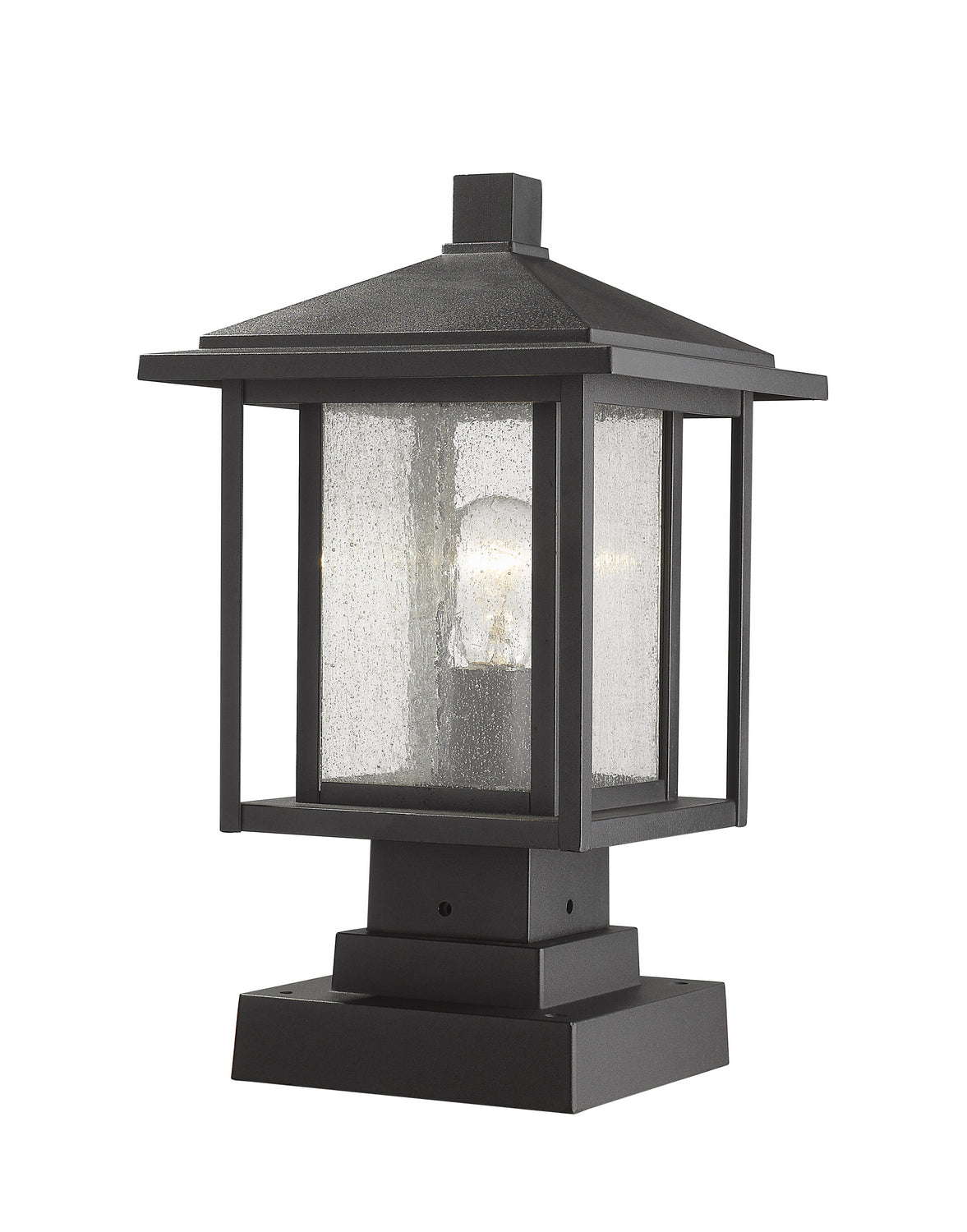 Z-Lite - 554PHMS-SQPM-BK - One Light Outdoor Pier Mount - Aspen - Black