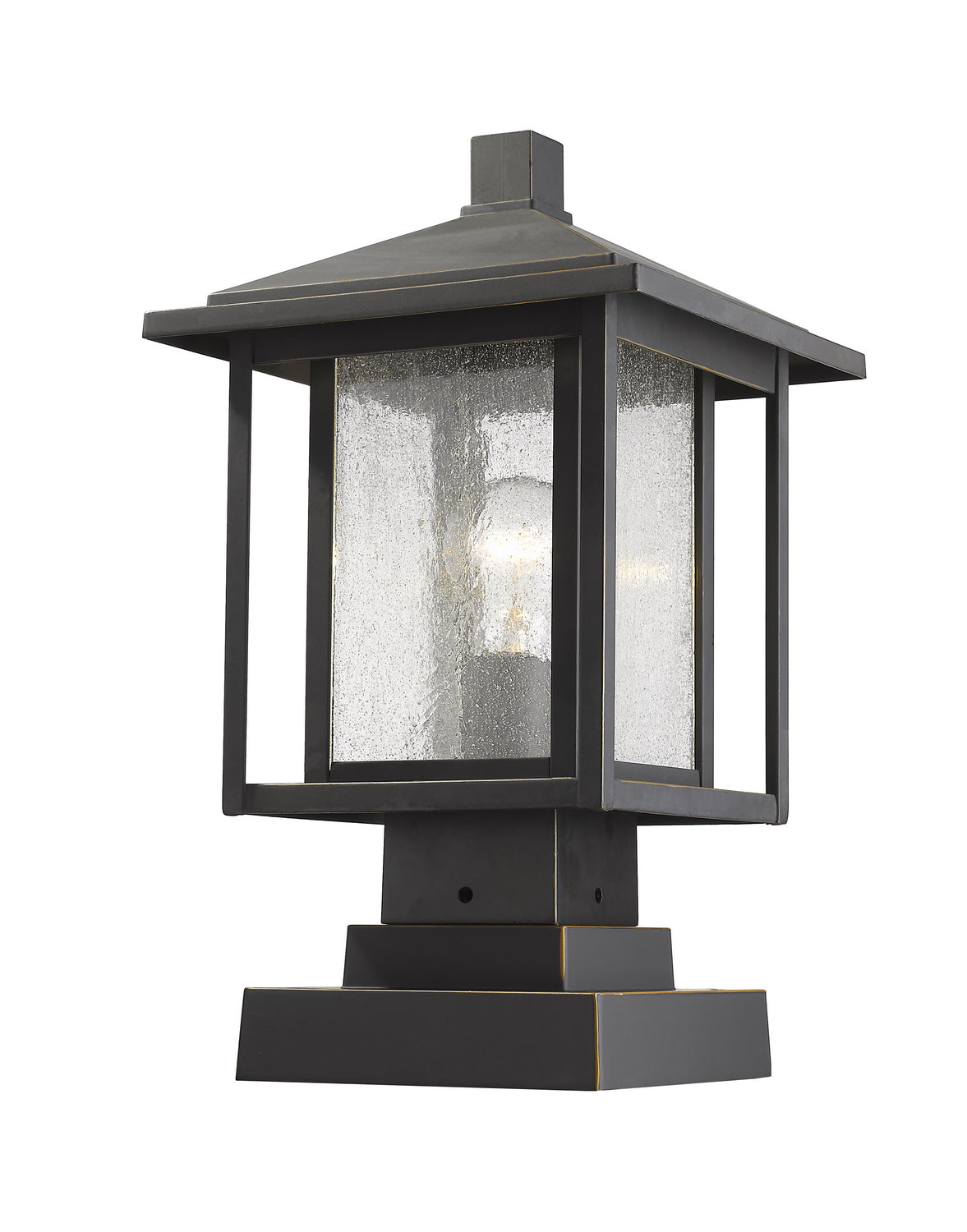 Z-Lite - 554PHMS-SQPM-ORB - One Light Outdoor Pier Mount - Aspen - Oil Rubbed Bronze