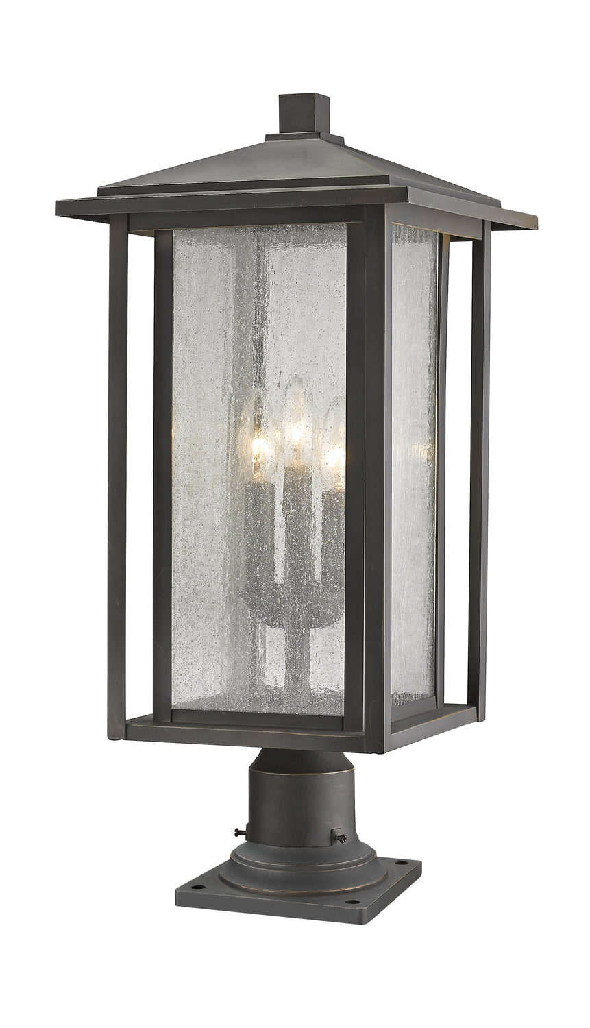 Z-Lite - 554PHXLR-533PM-ORB - Three Light Outdoor Pier Mount - Aspen - Oil Rubbed Bronze