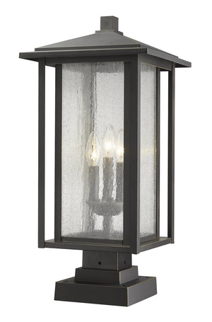 Z-Lite - 554PHXLS-SQPM-ORB - Three Light Outdoor Pier Mount - Aspen - Oil Rubbed Bronze